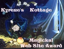 Kyrene's Kottage Magickal Web Site Award