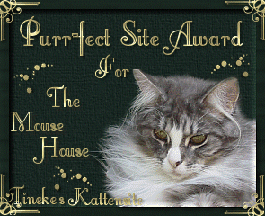 Purrfect Site Award for The Mouse House - Tineke's Kattensite