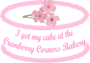 I got my cake at the Cranberry Corners Bakery