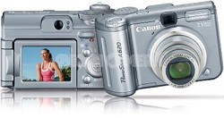 Canon PowerShot A620 camera, front and back
