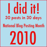 I did it! NaBloPoMo 2010