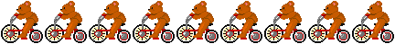 Bears on tricycles!