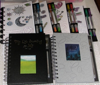 Journals with gel pens