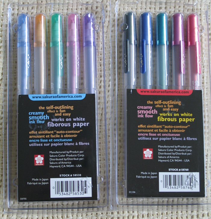 Sakura 58760 Gelly Roll Gold Shadow Pens 5/Pkg