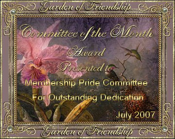 Committee of the Month Award - Membership Pride Committee - July 2007