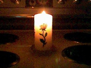 Rose candle