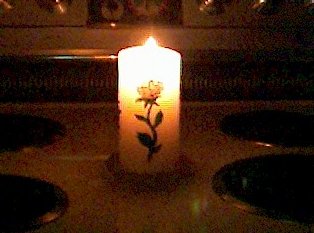 Rose candle