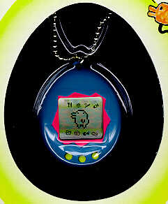 Blue with hot pink Tamagotchi