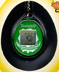 Green with white Tamagotchi