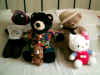 Teddy, Martin, Nicholas, Jasper, and Hello Kitty