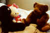 Teddy, Hello Kitty, and Christopher