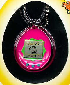 Hot pink with green Tamagotchi