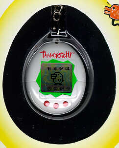 White with red and green Tamagotchi